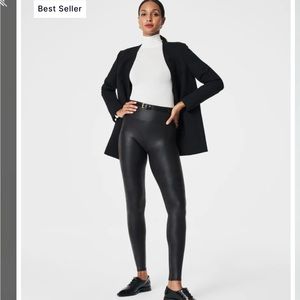 Spanx vegan leather leggings (small)